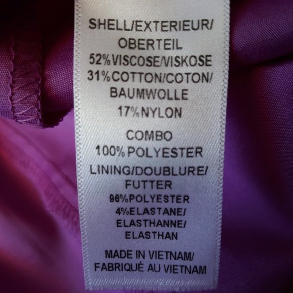 Adrianna Papell Purple Pink Lace A Line Dress Sz 4 - Picture 5 of 7